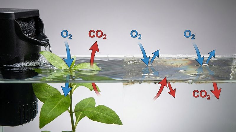 Влияние движения воды на газообмен аквариума