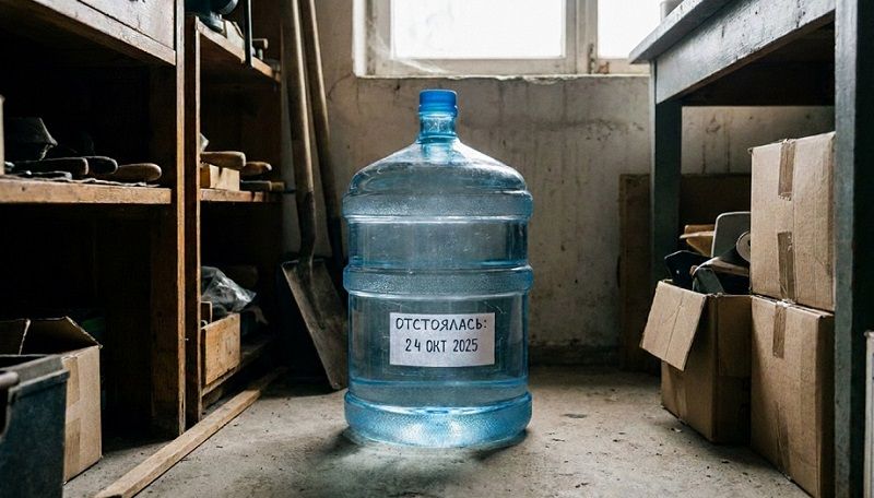 Пример правильно отстоянной воды с указанием даты готовности