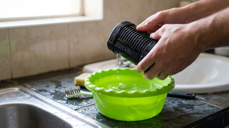 Промываю губку фильтра только в слитой аквариумной воде, чтобы не погубить колонии полезных бактерий хлором