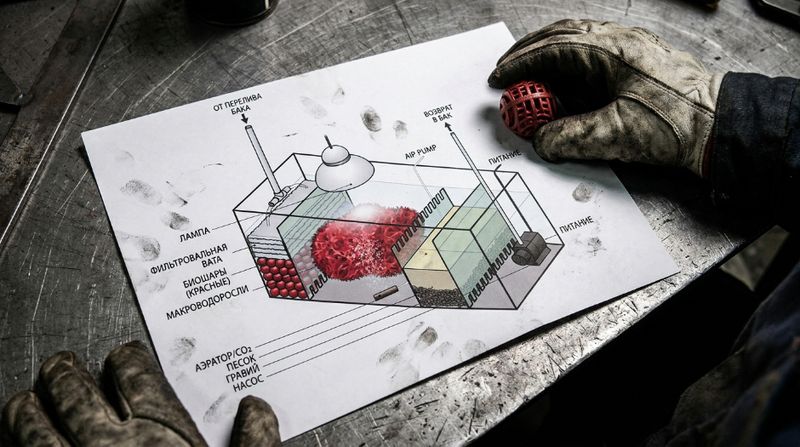 Разработка схемы и чертежей аквариумного сампа с учетом размеров отсеков и расположения перегородок