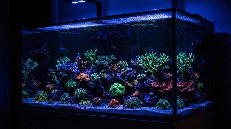 Защита обитателей аквариума специальным сетчатым экраном