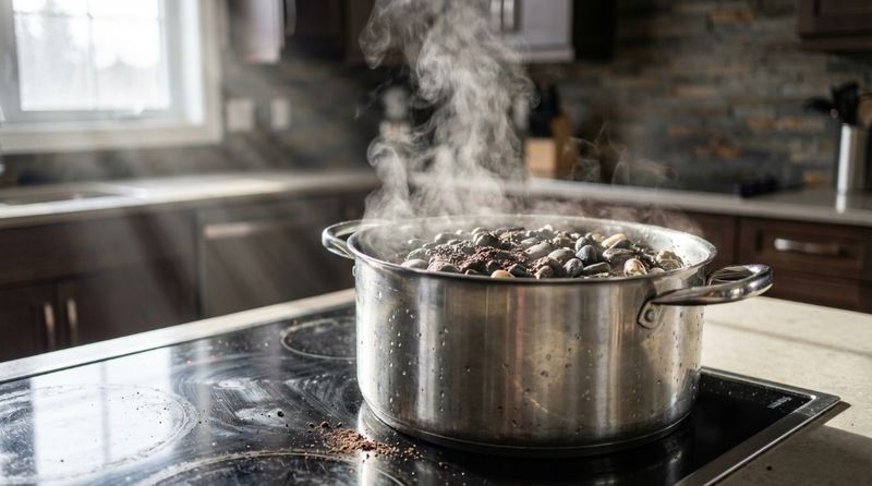 Процесс вываривания грунта для аквариума